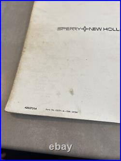 Operator's Manual Hayliner 273 New Holland Square Baler 1974 Original