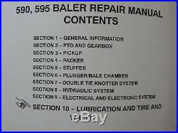 Original New Holland 590 595 Baler Reparatur Manuell Set (Komplett, 10 Bücher)