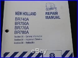 Original New Holland Br740a Br750a Br770a Br780a Baler Repair Manual Set Clean