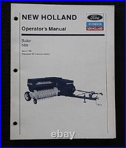 Original New Holland Ford 565 Baler Operators Manual Excellent Shape