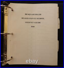 Original New Holland Ford 585 Baler Operators Service Repair Training Manual