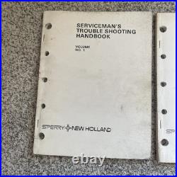 Rare New Holland Serviceman's Trouble Shooting Handbook 3 Manual Set 1960-1968