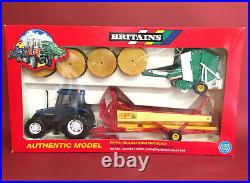 Scarce 1997- Britains 1/32 New Holland 6635 Baler Gift Set No09670 NMIB