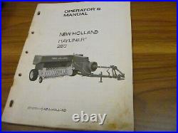 Sperry New Holland 283 Hayliner Small Square Baler Owner Operator Manual