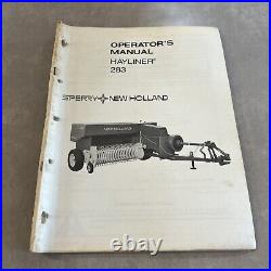 Sperry New Holland 283 Hayliner Small Square Baler Owner Operator Manual