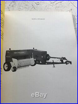 Sperry, New Holland 420 Baler Parts Manual