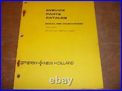 Sperry New Holland 850 Round Baler Shop Service Repair Parts Catalog Manual