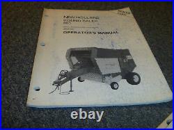 Sperry New Holland 855 Round Baler Owner Operator Manual User Guide 706837- xz