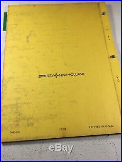 Sperry, New Holland 858 Baler Parts Manual