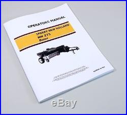 Sperry New Holland Hayliner 273 Square Baler Owners Operators Manual Service