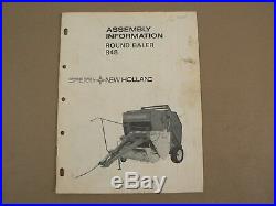 Sperry New Holland Round Baler 845 Assembly Information Owners Manual 1976