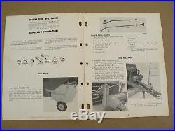Sperry New Holland Round Baler 845 Assembly Information Owners Manual 1976