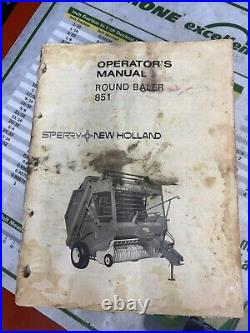 Sperry New Holland Round Baler 851 Operators Manual